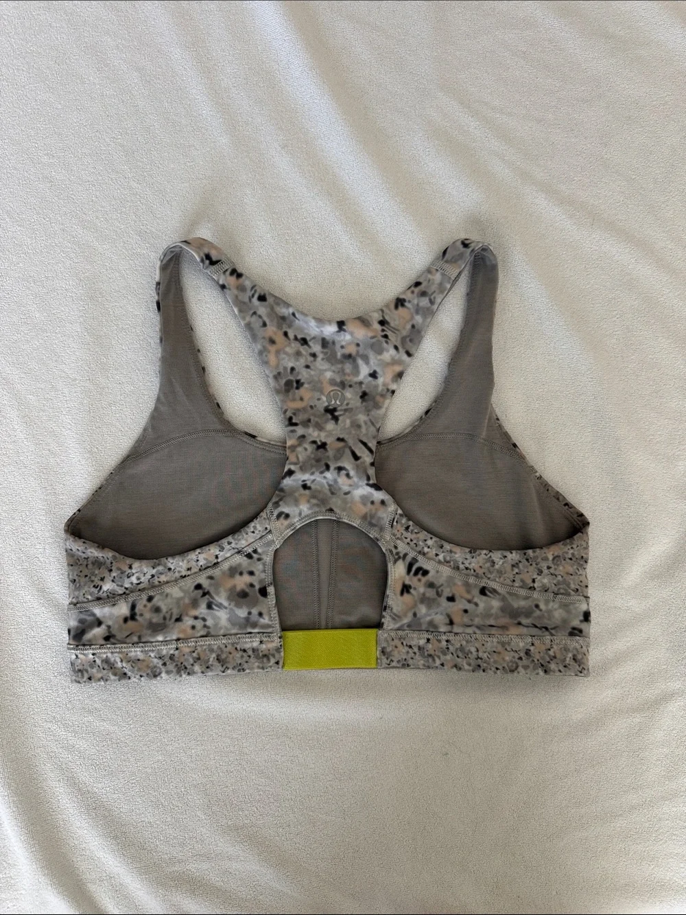 Lululemon Racerback Sports Bra - Light Gray & Beige